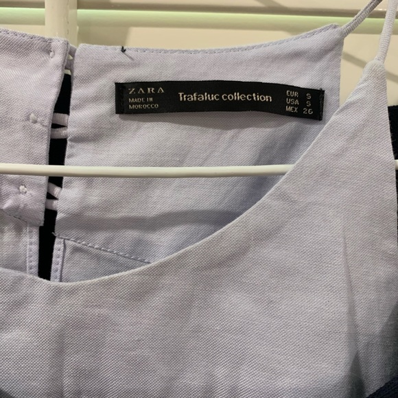 Zara Poplin Dress with Ruffled Sleeves NWOT - Picture 6 of 12